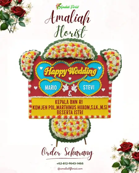 Papan Bunga Pernikahan Gembol